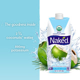 Naked Juice 100% Organic Pure Coconut Water, USDA Organic Certified, NON GMO Project Verified, 16.9 Ounce(Pack of 12)