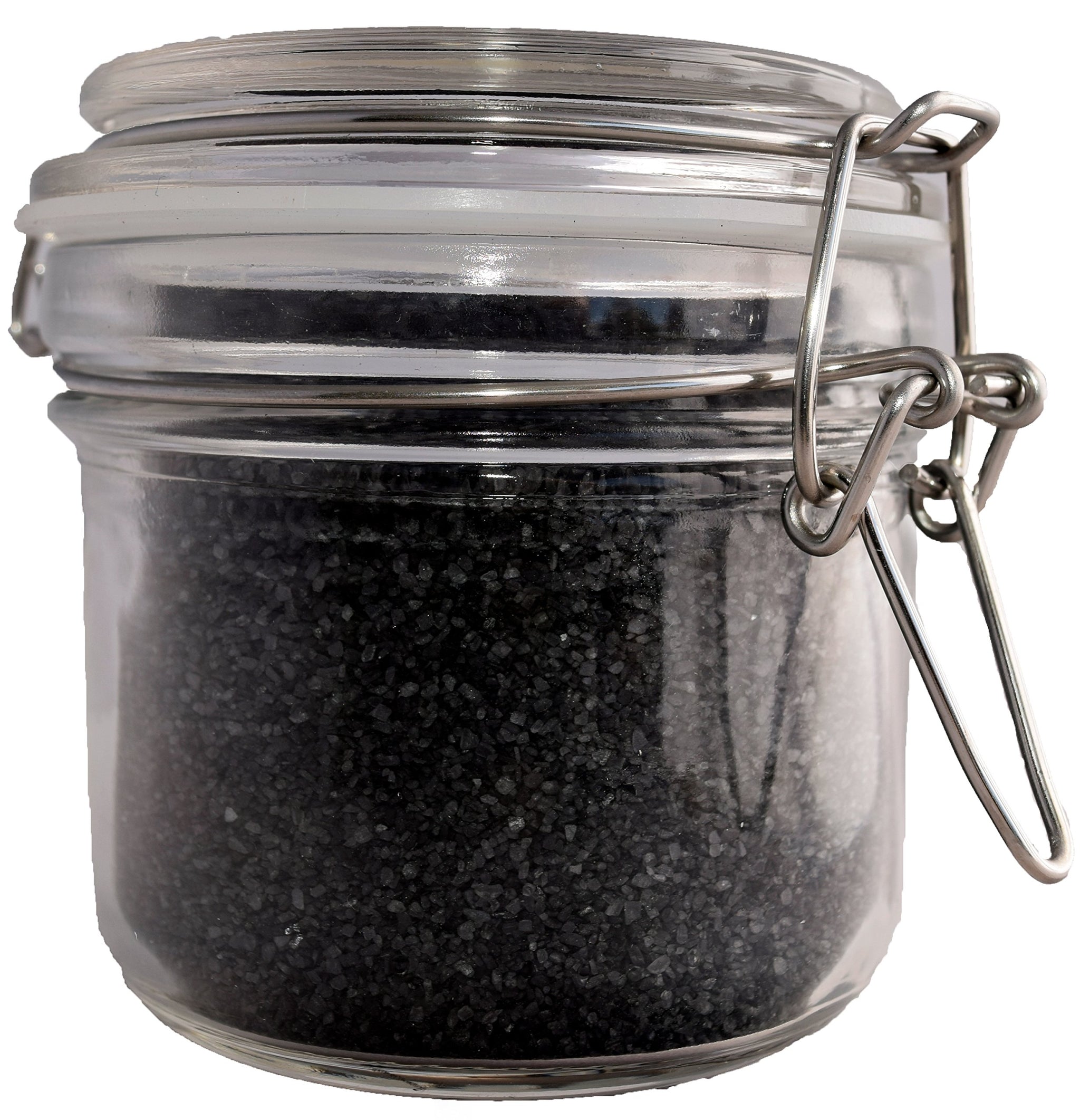 Gourmet Himalayan & Hawaiian Black Lava Sea Salt Gift Set (Ground Fine - 8oz Each) in Reusable Airtight 8oz Chefs Spice Jars - Kosher and non-GMO