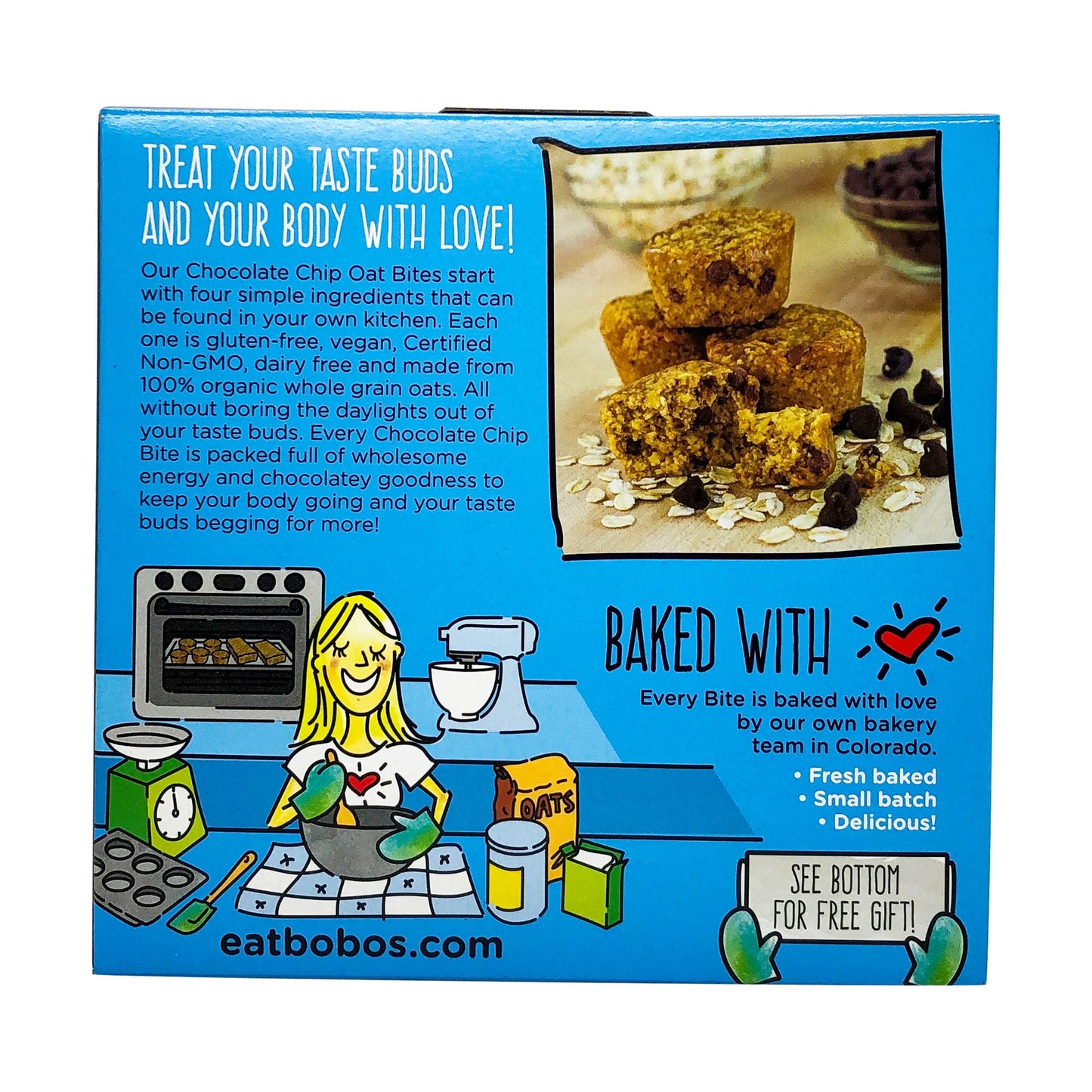 Bobo's Oat Bites Original with Chocolate Chips, 1.3 Oz, 5 Ct