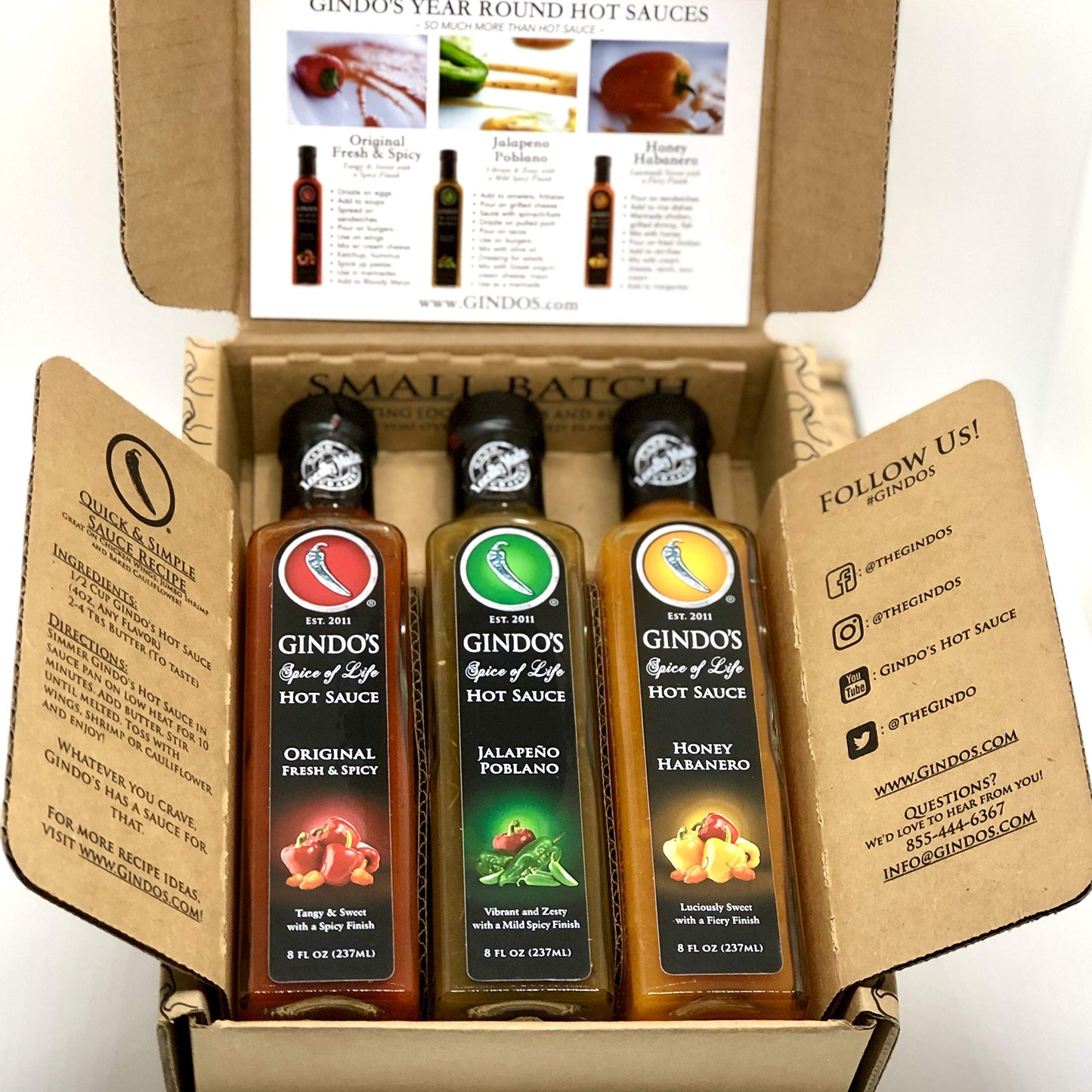 Gindo's Spice of Life 3 Bottle Gift Box