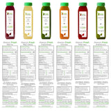1 Day Juice Cleanse by Raw Fountain, Tropical Flavors, All Natural Raw, Cold Pressed Fruit and Vegetable Juices, Detox Cleanse, Kosher, Vegan, NO
