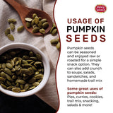 Raw Pumpkin Seeds 5 LB Jumbo Bag - Shelled, AAA Grade, Unsalted, Dry, Vegan, Bulk Bag by Spicy World