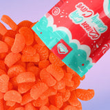 Bright Orange Slices Candy - Sugar Dusted Fruit Shaped Jellies, Candied All Orange Old Fashioned Fruit Slices Jelly Candy - by Queen City Candy Cave