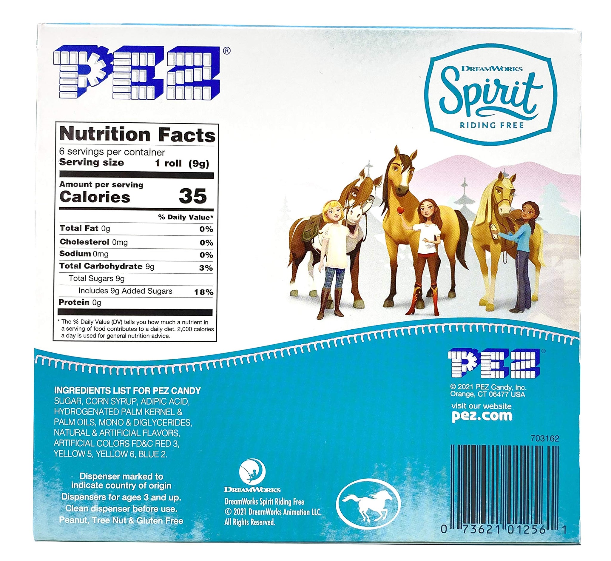 Pez Candy Spirit Gift Set - Includes Lucky and Spirit Dispensers and 6 Rolls, Mixed-Fruit, 1 Count