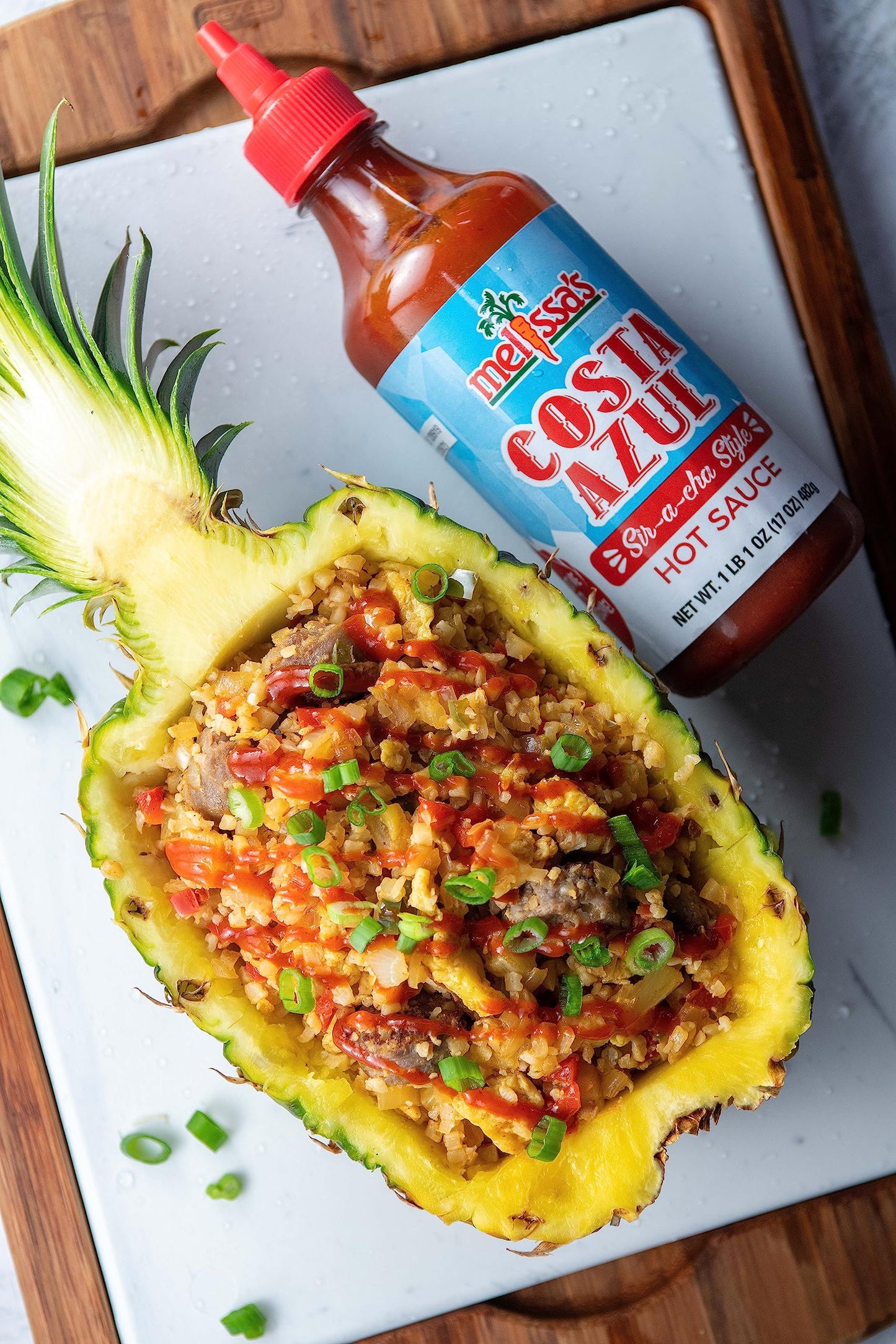 Costa Azul Hot Sauce | 17oz Easy Squeeze Bottle | Sriracha Style Sauce - 3 pack