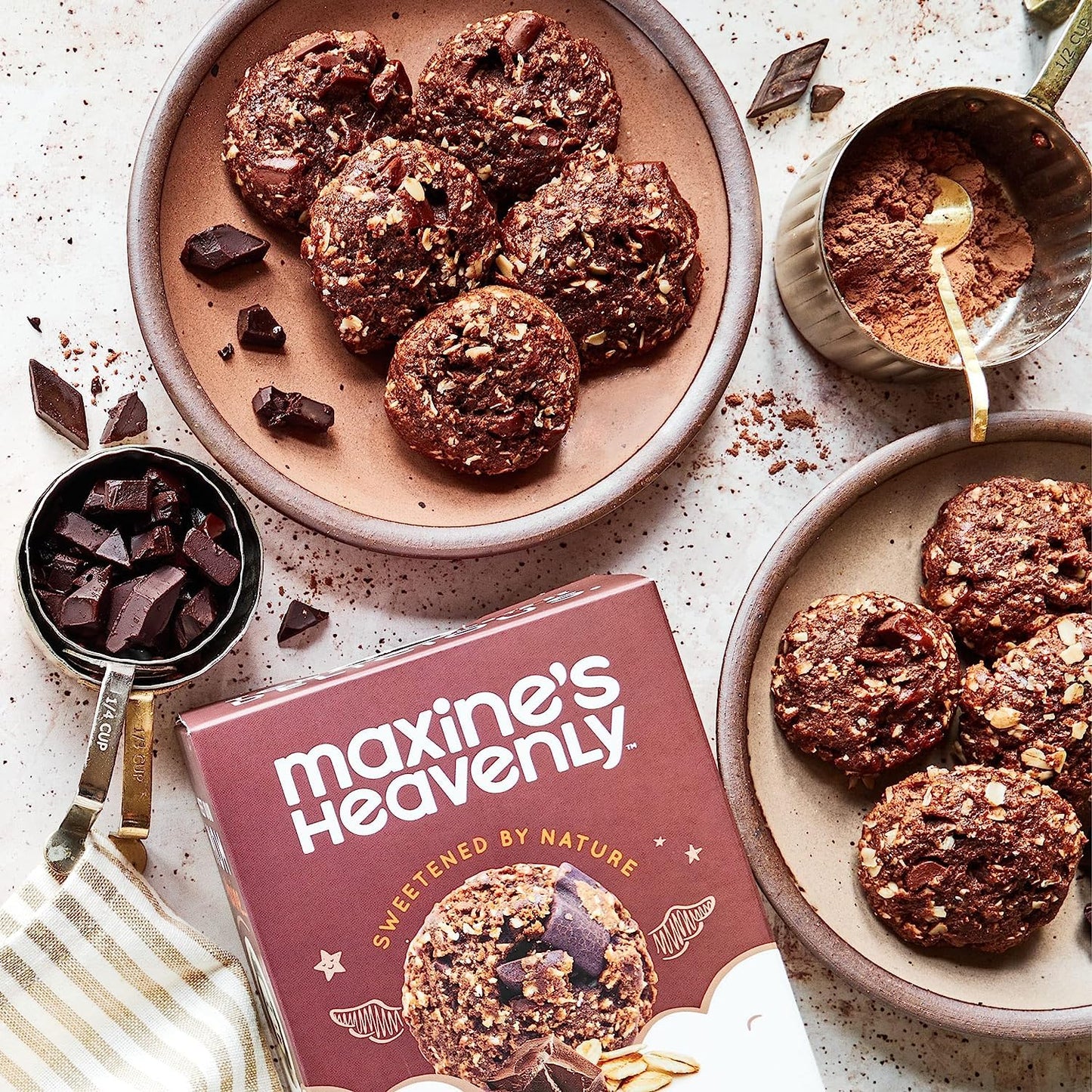 Maxine's Heavenly Chocolate Chunk Cookies | Gluten Free Chocolate Chip Cookies Made with Oats and Sweetened with Coconut Sugar & Dates | Tasty Low