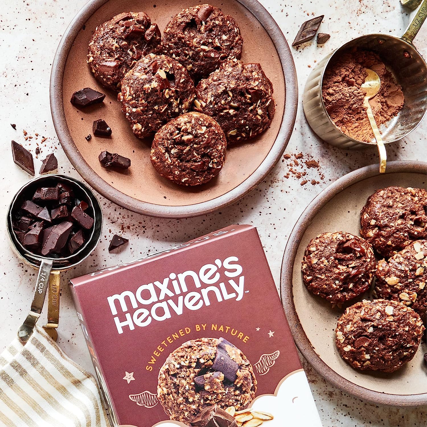 Maxine's Heavenly Chocolate Chunk Cookies | Gluten Free Chocolate Chip Cookies Made with Oats and Sweetened with Coconut Sugar & Dates | Tasty Low