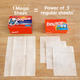 Bounce Mega Dryer Sheets, Fresh Breeze, 130 Count, Mega Fabric Softener Sheets with Static Control, Wrinkle Reduction, Extra Softness, Lasting Scent