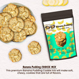 Glassy Brown Cookies - Banana Pudding Cookie Mix | Soft Cookies Variety Pack | Banana Flavor Edible Cookie Dough Bites | Butter Cookies With No Preservatives | Banana Baking Mix Pack - 14.6 OZ (416g)