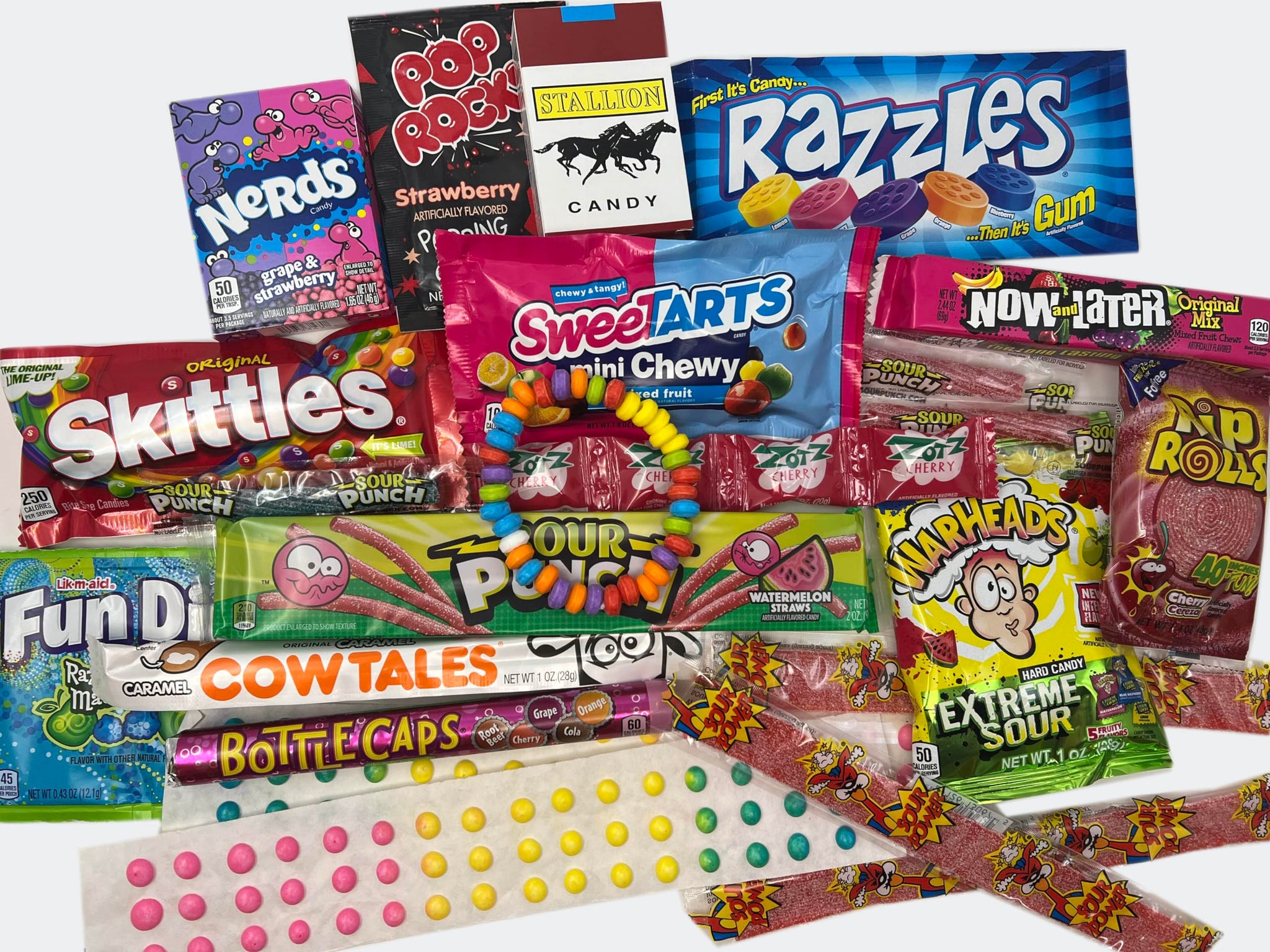 RETRO CANDY YUM ~ 1980 46th Birthday Ideas ~ Retro Decade 80s Candy Gag Gift Basket Box Assortment From Childhood ~ Milestone Birthday Gifts