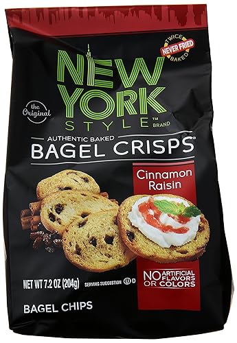 New York Style Bagel Crisps, Cinnamon Raisin, 7.2 Ounce
