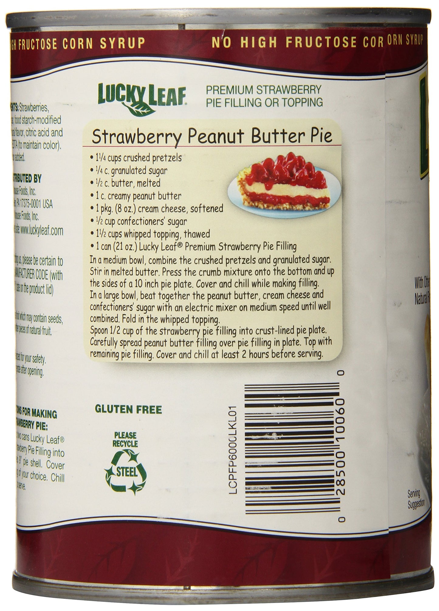 Lucky Leaf Premium Pie Filling, Strawberry, 21 Ounce