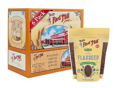 Bob's Red Mill Organic Brown Flaxseeds, 13-ounce (Pack of 6)