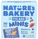 Nature’s Bakery Whole Wheat Fig Mini Bars, Blueberry, Real Fruit, Vegan, Non-GMO, Snack bar, Mini Bars - 10 ct
