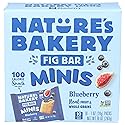 Nature’s Bakery Whole Wheat Fig Mini Bars, Blueberry, Real Fruit, Vegan, Non-GMO, Snack bar, Mini Bars - 10 ct