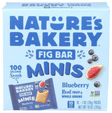 Nature’s Bakery Whole Wheat Fig Mini Bars, Blueberry, Real Fruit, Vegan, Non-GMO, Snack bar, Mini Bars - 10 ct