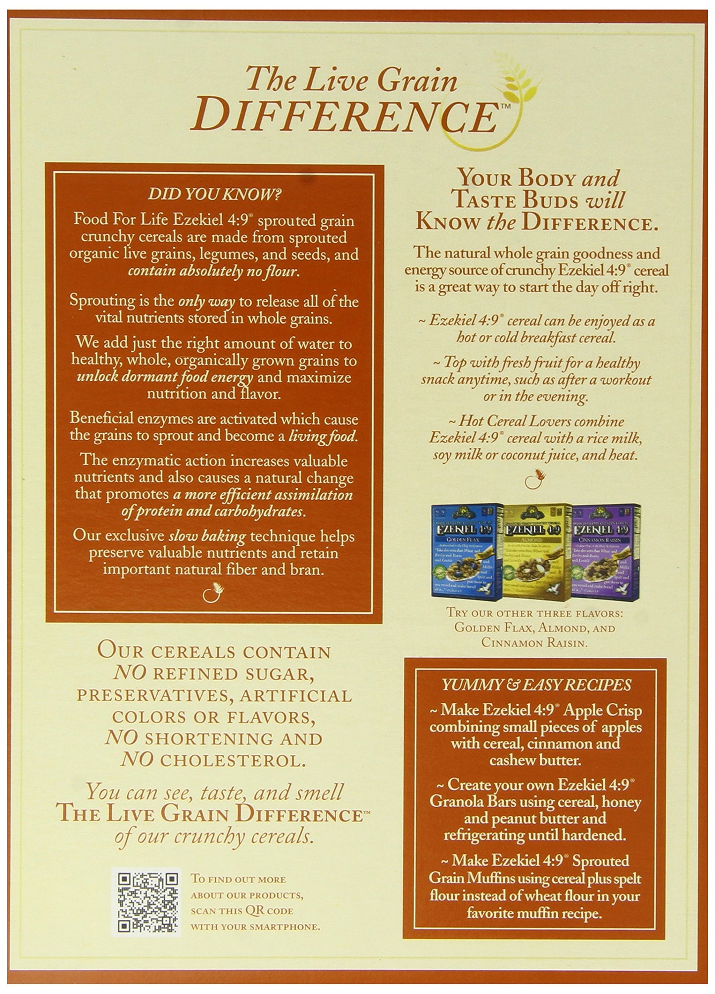 Food For Life Ezekiel 4:9 Organic Sprouted Whole Grain Cereal, Original, 16-Ounce Boxes (Pack of 6)