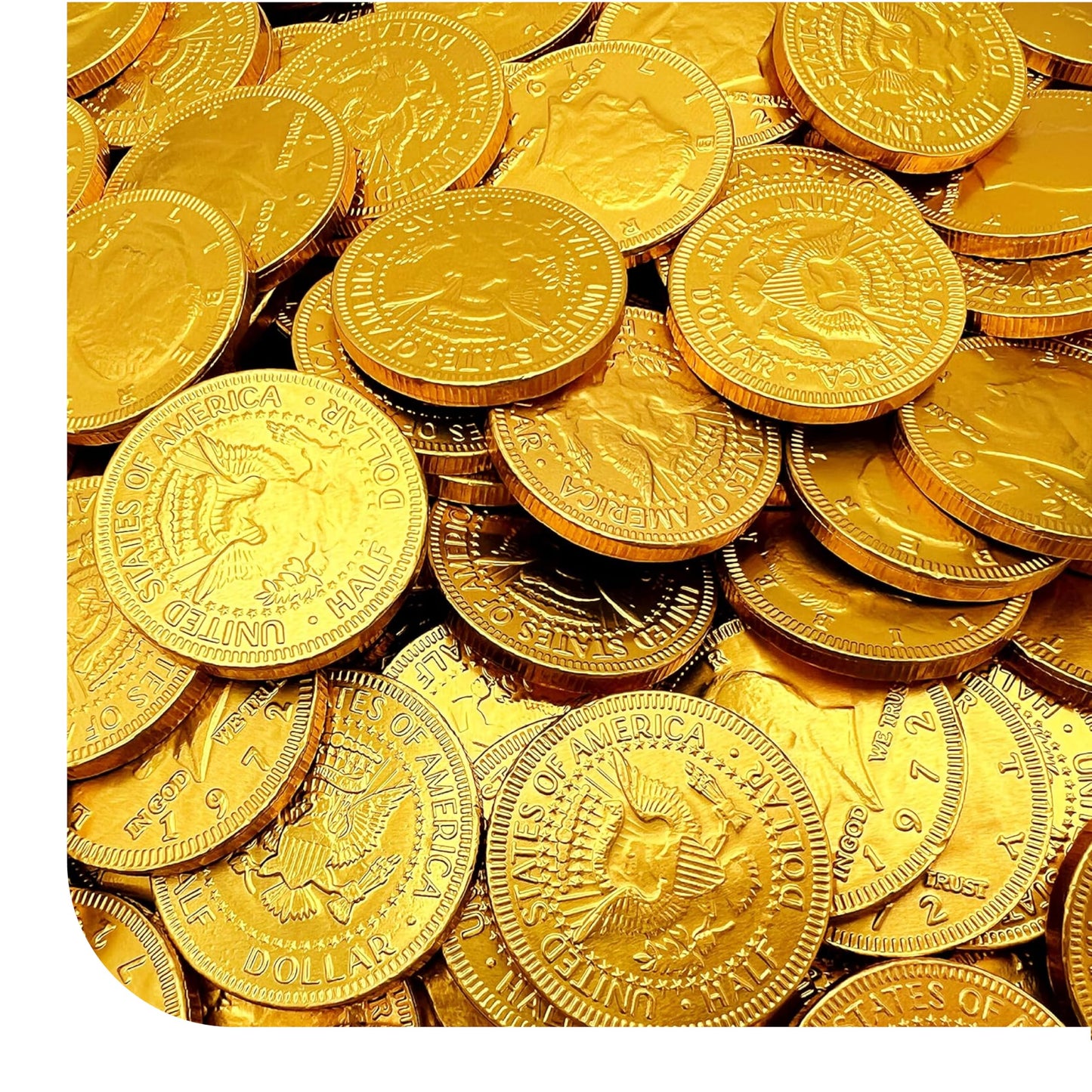 Milk Chocolate Coins Bulk - 2 Pound Pack - 160 Count - Chocolate Gold Coins for Party Favors - Individually Wrapped Gold Candy for Goodie Bags & Party