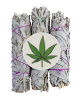Natural Cannabis Smell Remover - 3 Sage Sticks Gives All-Natural Like Smell Not Suspicious Air Freshener Extreme Odor And Smoke Eliminator