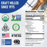 Great River Milling Organic Unbleached Wheat Bread Flour | Artisan Bread Flour for Baking | Multi-Purpose Wheat, Unbromated, Non-GMO, Kosher | 25 Lb