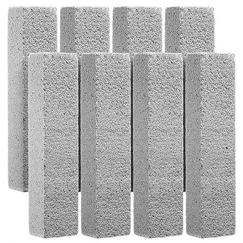 XTIIEED 8 Pack Pumice Stone Toilet Bowl Sticks, Pumice Scouring Bars for Hard Water Rings and Mineral Buildup, Household Cleaning Stones for Toilets