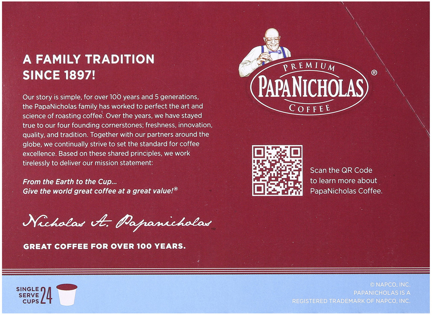 PapaNicholas Coffee Single Serve Coffee Cups Fits Keurig K Cup Brewers, Hazelnut Creme, 24 Count