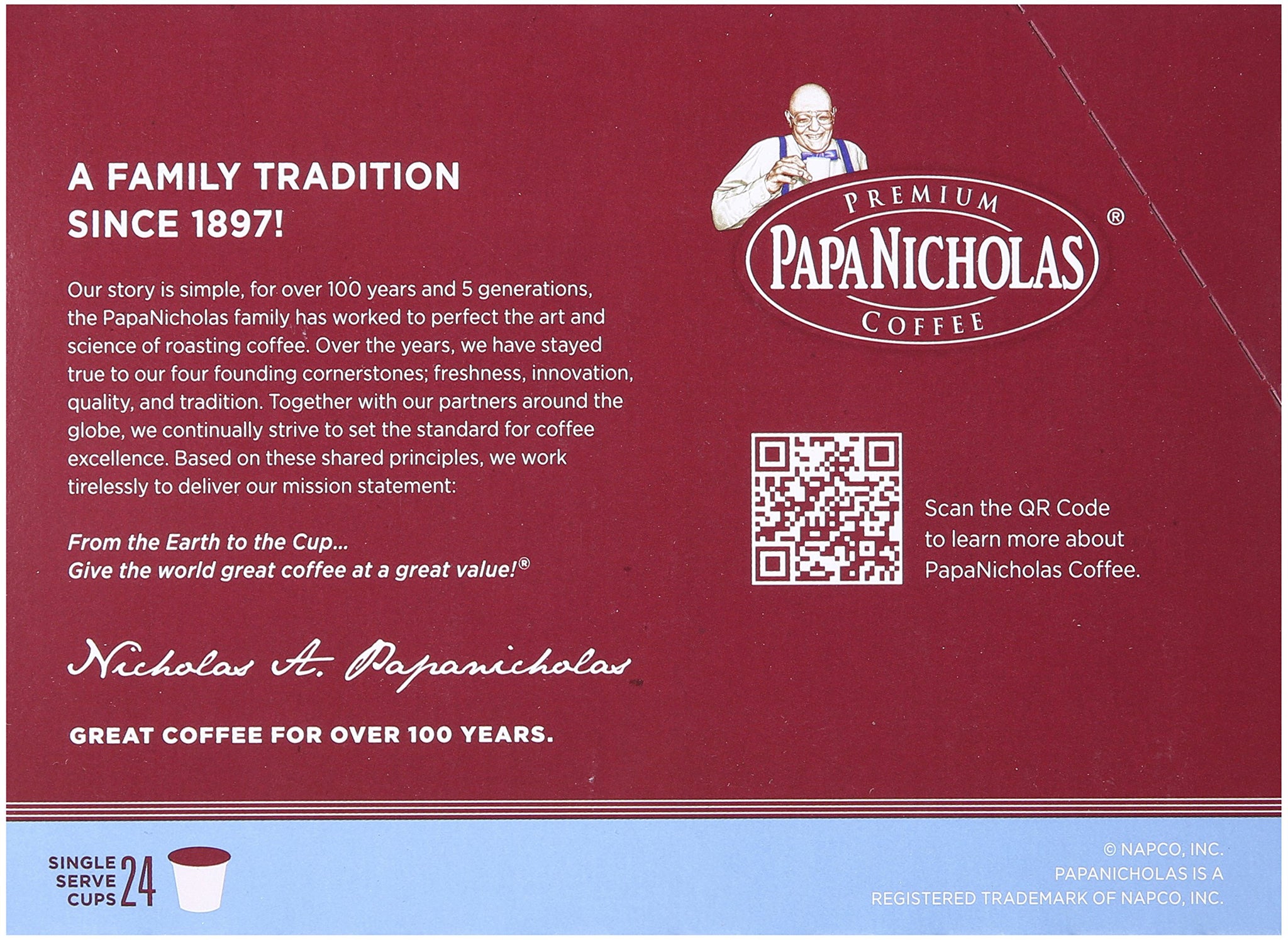 PapaNicholas Coffee Single Serve Coffee Cups Fits Keurig K Cup Brewers, Hazelnut Creme, 24 Count