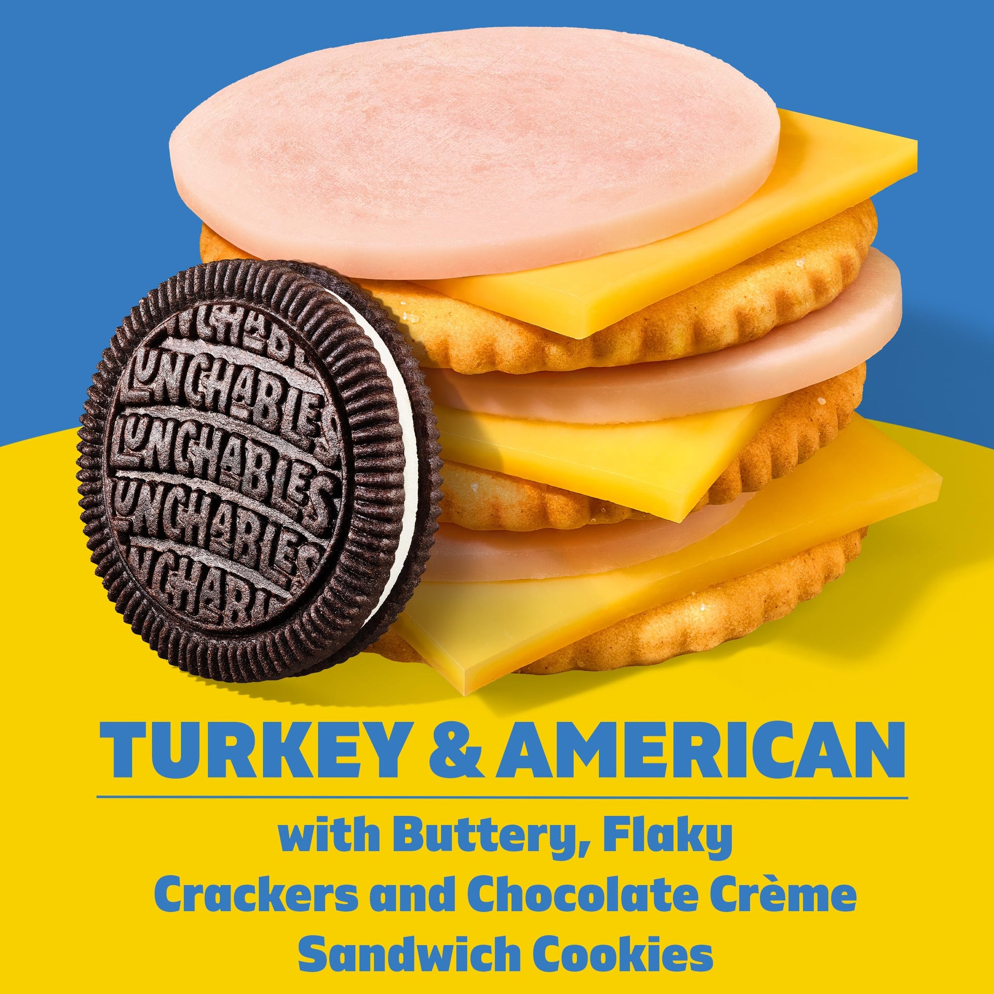 Lunchables Turkey & American with Chocolate Creme Cookies, 3.2 oz Pack