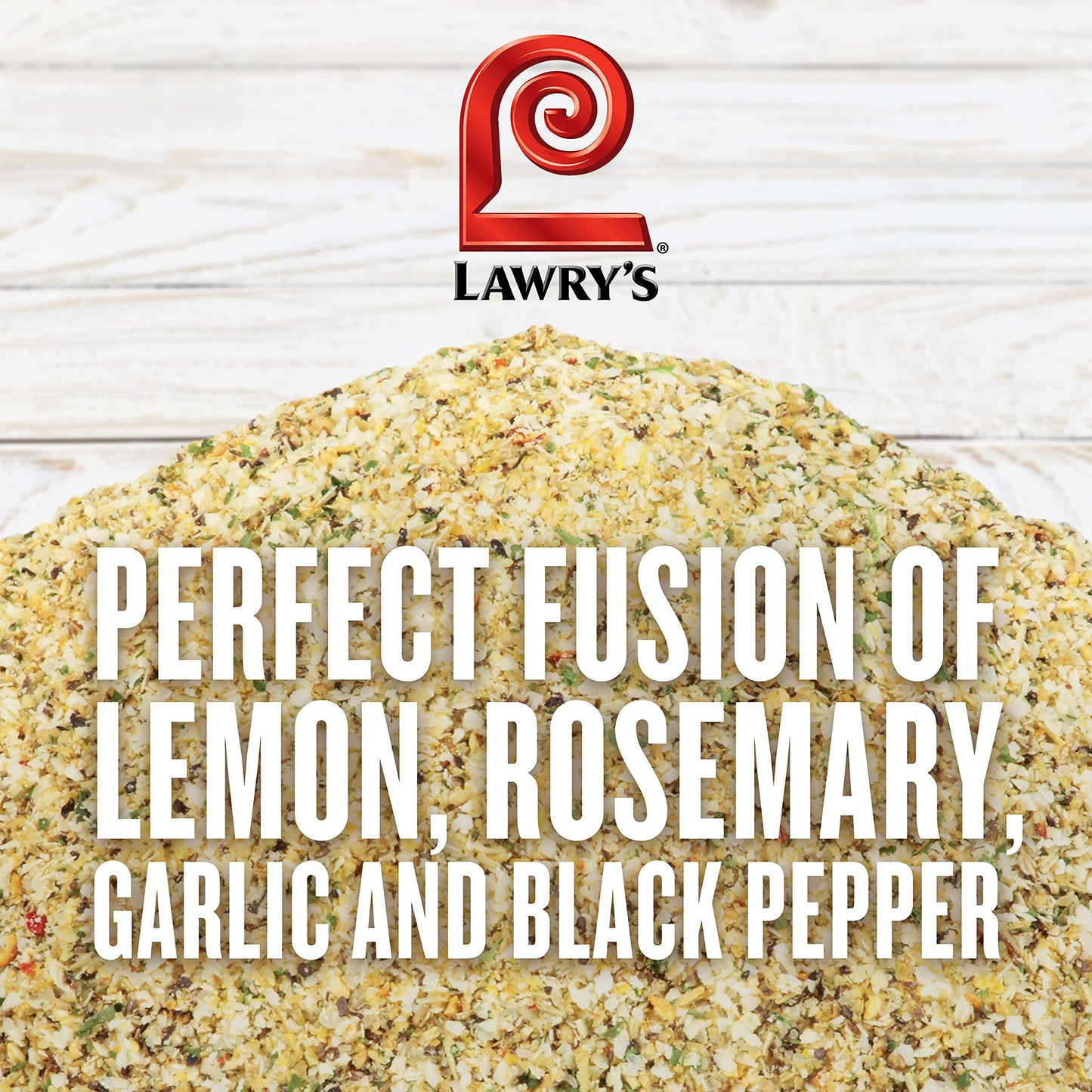 Lawry's Garlic, Rosemary & Lemon Rub, 22 oz - One 22 Ounce Container of Garlic, Lemon and Rosemary Seasoning, Made for Chefs to Use on Chicken, Fish