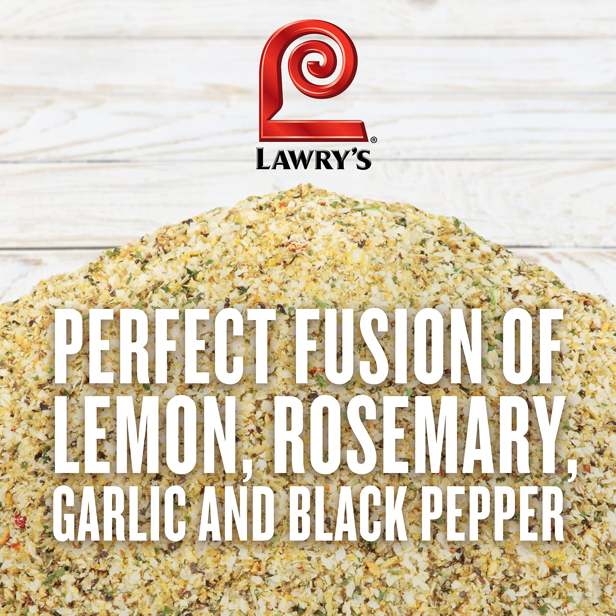 Lawry's Garlic, Rosemary & Lemon Rub, 22 oz - One 22 Ounce Container of Garlic, Lemon and Rosemary Seasoning, Made for Chefs to Use on Chicken, Fish