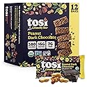 Tosi Meal Nut Bars, Peanut Dark Chocolate, Healthy Snacks for Adults & Kids, Crunchy Plant Based Protein Bar (16G), Keto Snacks, Vegan, Gluten & Soy