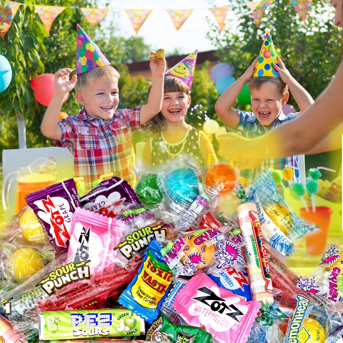 Sour Candy Variety Pack, 2 Pound Sour Candy Mix, Individually Wrapped Bulk Candies, Party Mix Assortment, Pinata Stuffers, Candies For Goodie Bags