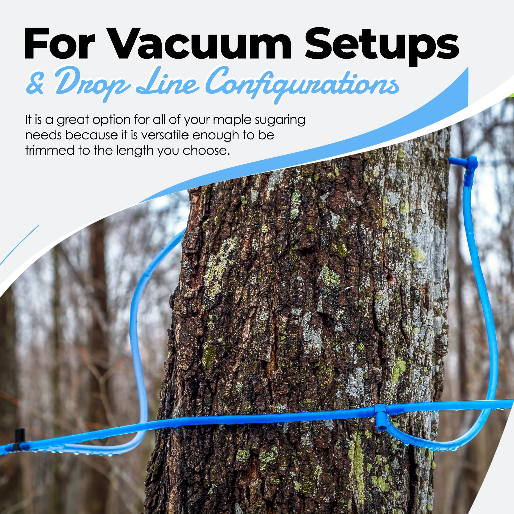 PLASTAIR 5/16” x 500’ Food Grade Hose Semi-Rigid Maple Syrup Tubing or Birch Sap Syrup Tree Tapping - 5/16 Maple Syrup Tubing Rated for use for 15