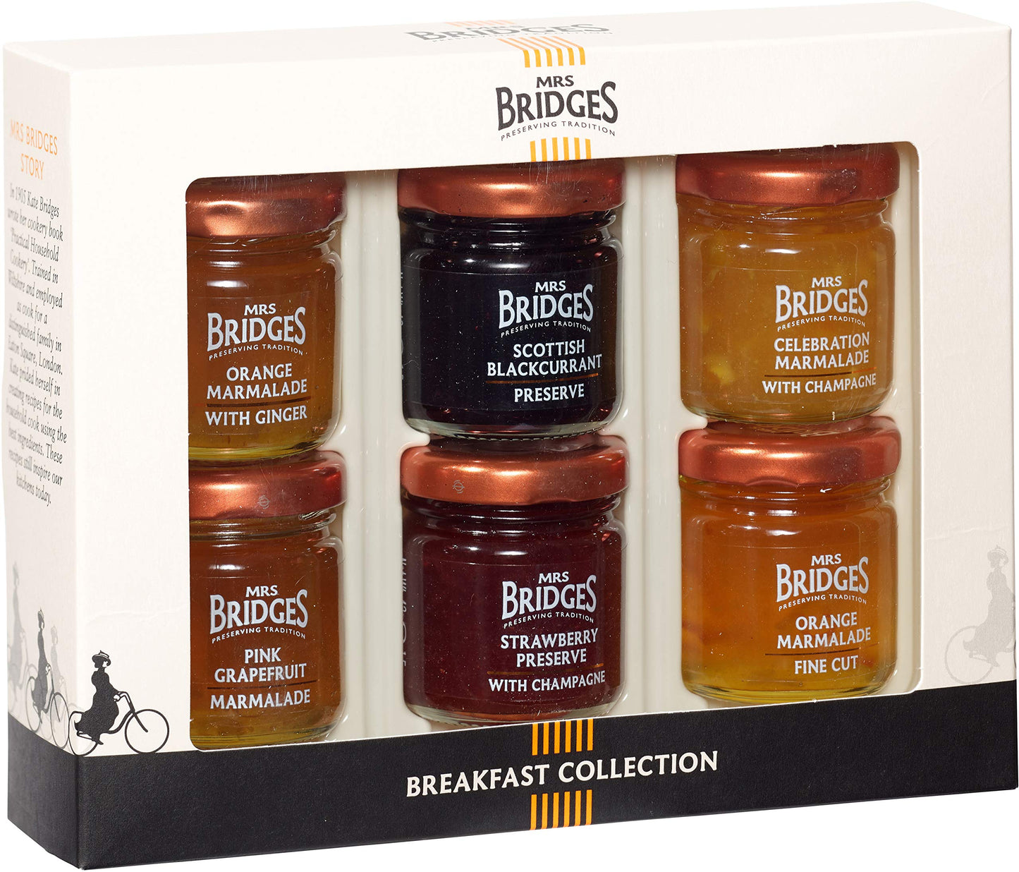 MRS BRIDGES Mini Jar Breakfast Collection, 6 x 1.5 Oz Jars