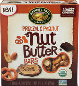Natures Path, Bar Nut Butter Pretzel Peanut Organic, 1.23 Ounce, 5 Pack