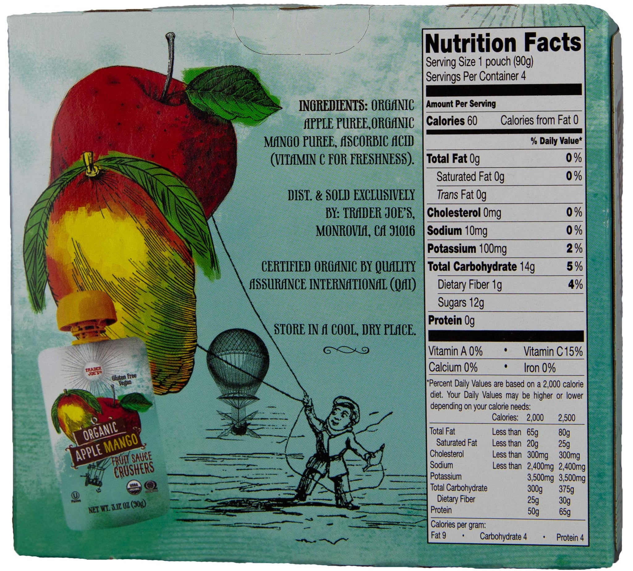 Trader Joe's Organic Apple Mango Fruit Sauce Crushers