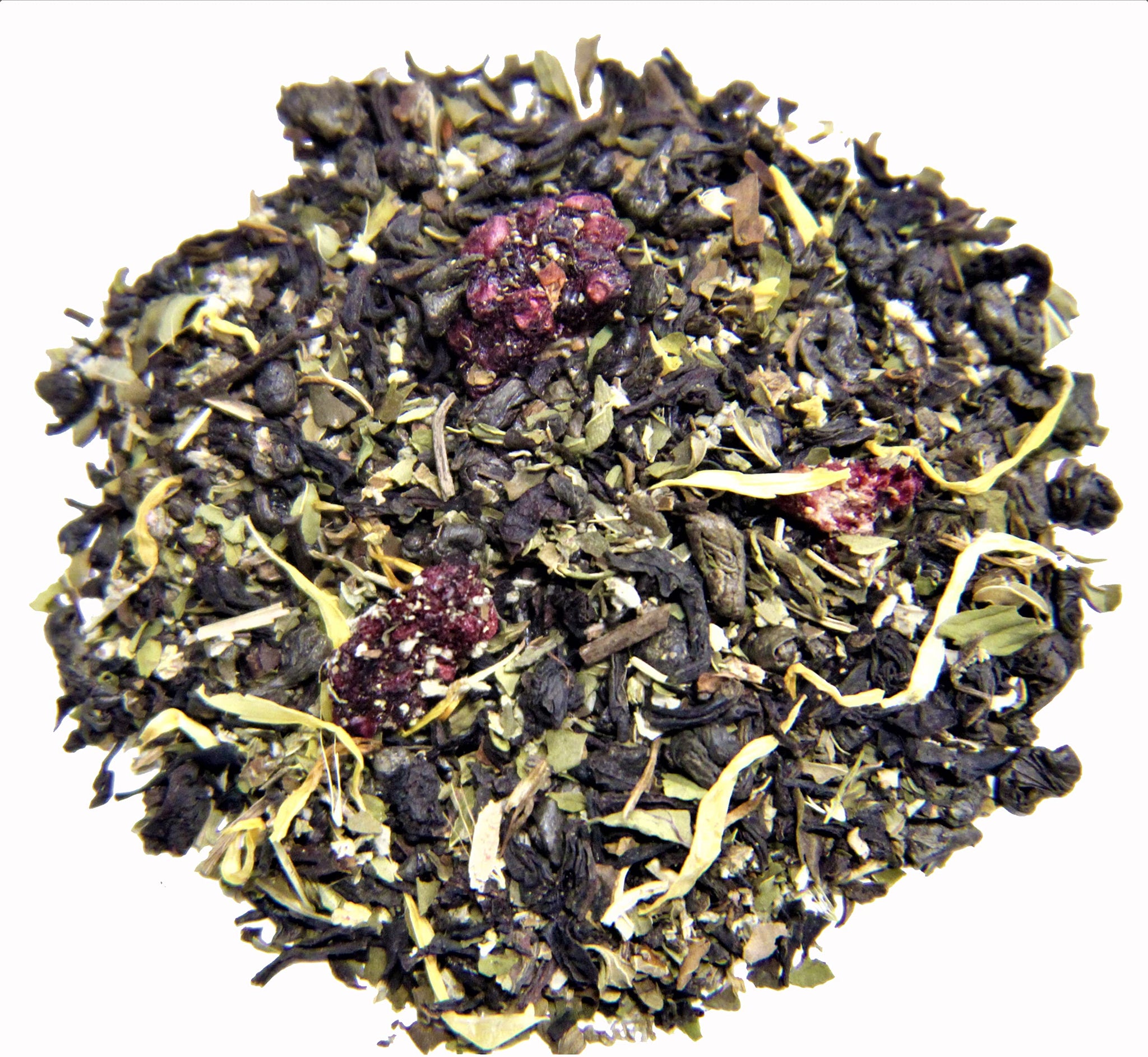 Nelson's Tea - Blackberry Mint - Black Loose Leaf Tea - Black tea, gunpowder tea, peppermint leaf, blackberry leaf, marigold petals, and sage (Sample