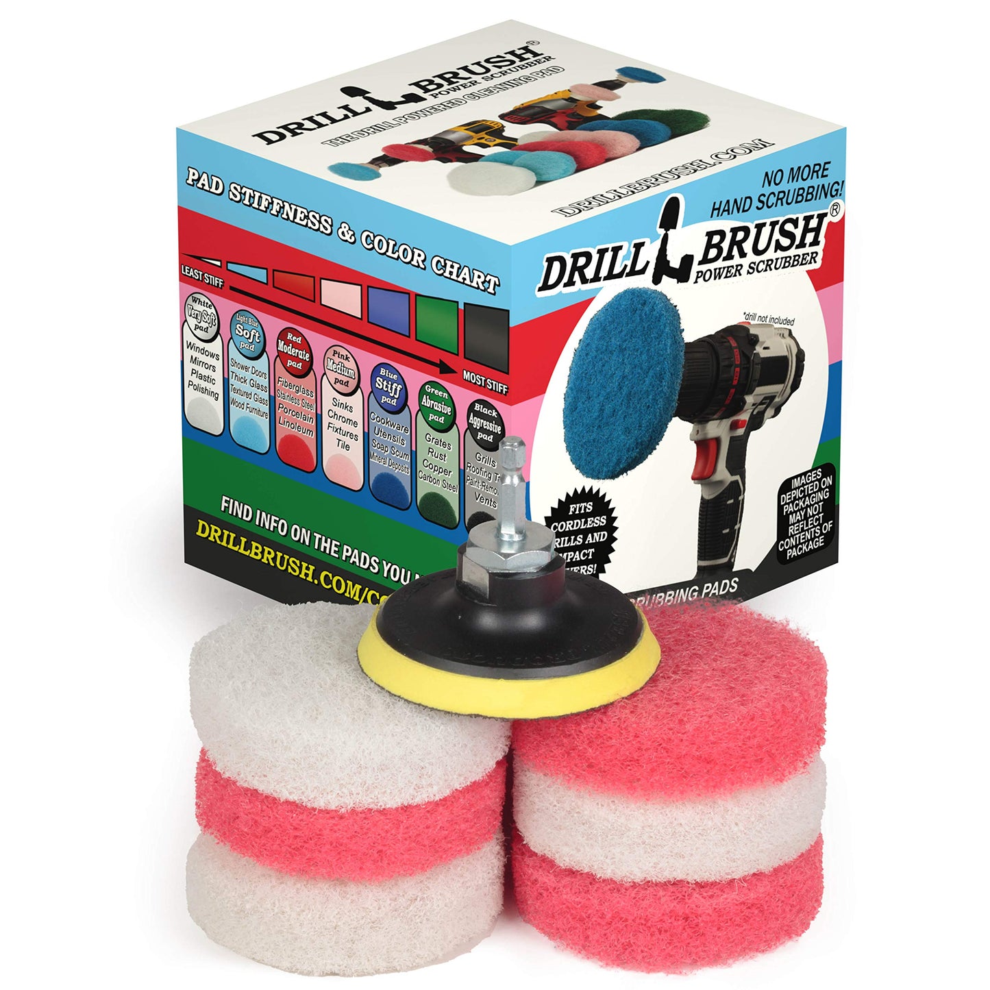 Non Scratch Soap Scum Removal Rotary MINI Scrub Pads 3 inch