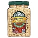 RiceSelect Organic Pearl Couscous, Premium Israeli-Style Wheat Couscous Pasta, Non-GMO, Kosher, 24.5oz Jar (Pack of 1)
