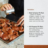 Pit Barrel Cooker Pit Rub Signature Shaker Set | Pit Rub Shakers for Beef and Game Pit Rub and All Purpose Pit Rub | Stainless Steel Adjustable