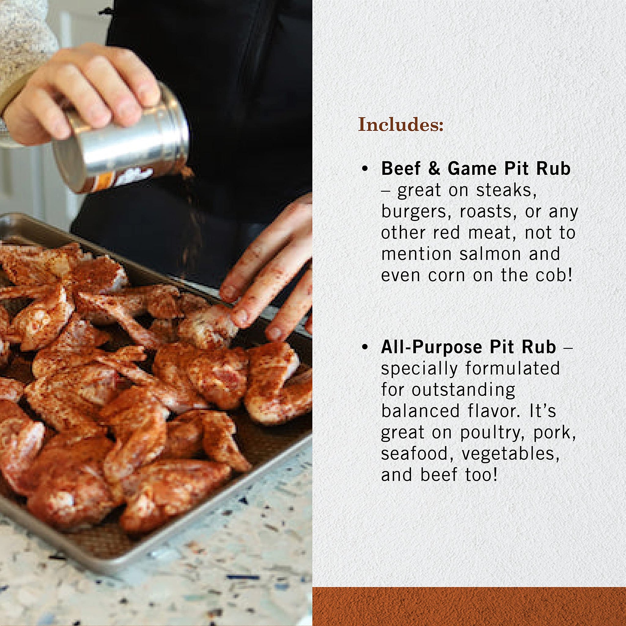 Pit Barrel Cooker Pit Rub Signature Shaker Set | Pit Rub Shakers for Beef and Game Pit Rub and All Purpose Pit Rub | Stainless Steel Adjustable