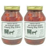 Amish Pie Filling No Sugar Added Cherry - TWO 32 Oz Jars