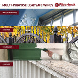Fiberlock LeadSafe Dust Wipes, 90 Count, Controls & Removes Lead Dust, Ideal for Use Before & After Any Lead Abatement Project, Control Lead-Based