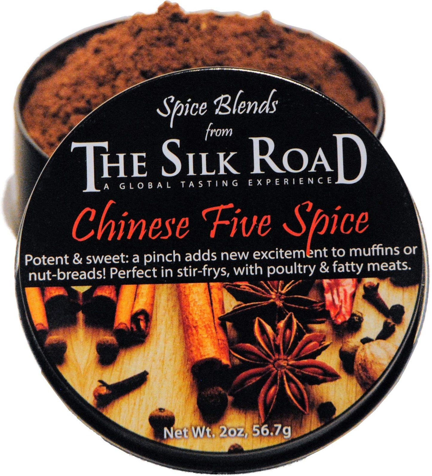 Chinese Five Spice Blend from The Silk Road Restaurant & Market (2oz), No Salt | All Natural Asian Seasoning | Vegan | Gluten Free Ingredients |