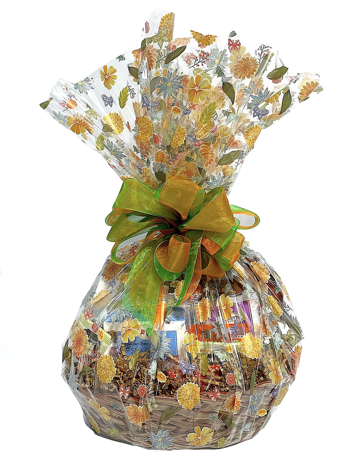 Hand-Crafted 33 Piece customizable chocolate gift basket of gourmet chocolates, cookies, and crunches. Tasty treats selected for businesses, clients