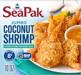 SeaPak Coconut Shrimp, Frozen Shrimp with Crispy Coconut Breading, Includes Orange Marmalade Sauce, 10 oz