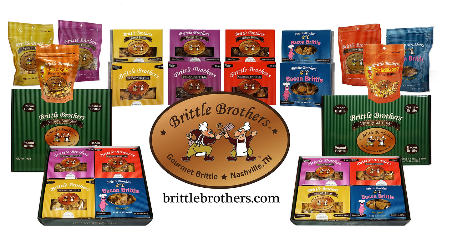 Brittle Brothers Peanut Brittle - 8 oz Gift Box - Gourmet Candy