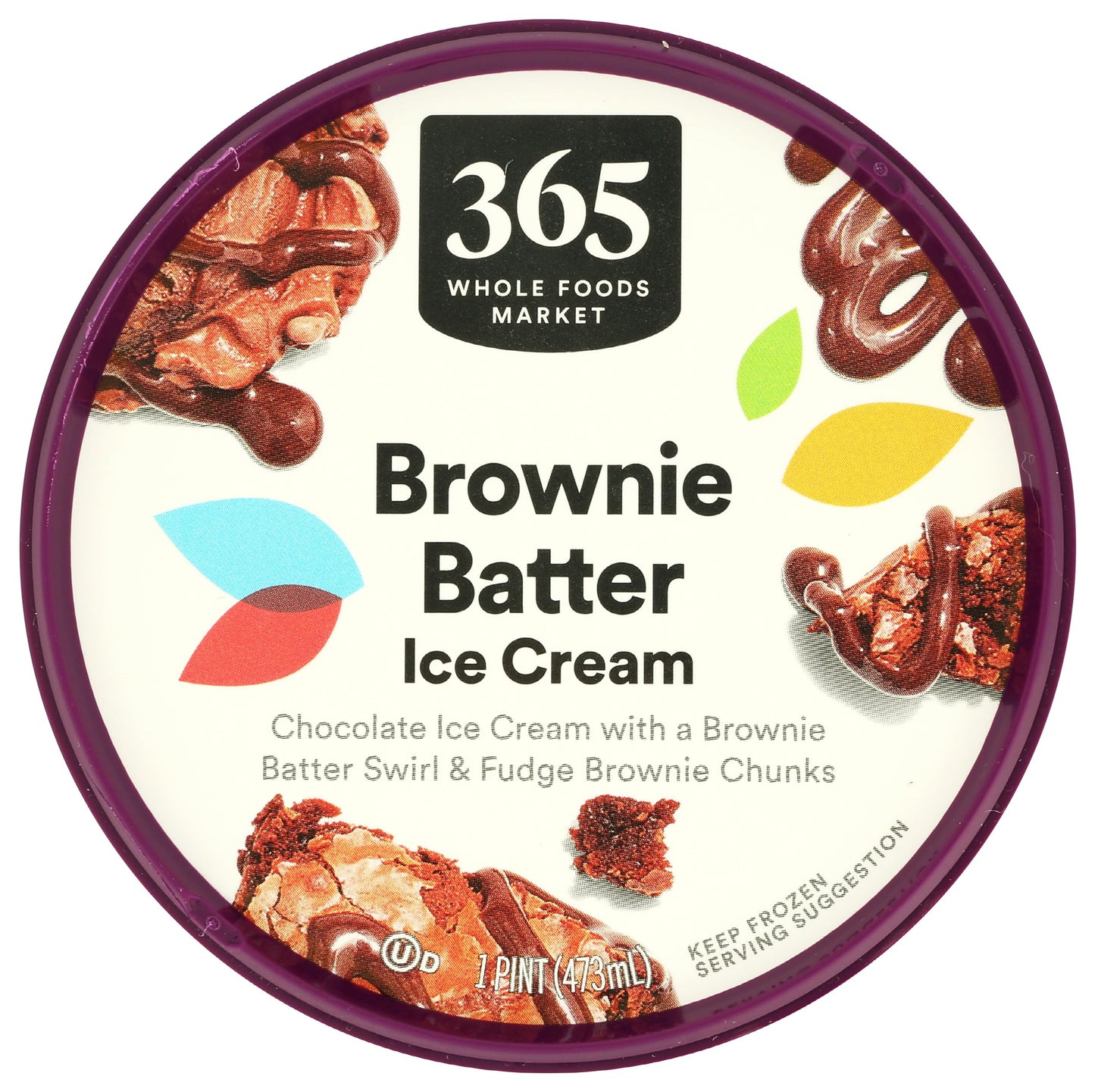 365 by Whole Foods Market Brownie Batter Ice Cream, 1 PT