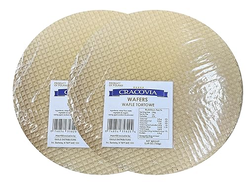 TORT WAFERS THICK FOR WAFERS CAKE 2PACK FOR TORT CAKES WAFER SHEETS ROUND WAFERS, 5.64oz /160g / 2pack total of 16 sheets/
