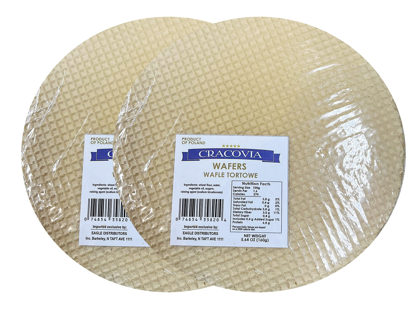 TORT WAFERS THICK FOR WAFERS CAKE 2PACK FOR TORT CAKES WAFER SHEETS ROUND WAFERS, 5.64oz /160g / 2pack total of 16 sheets/